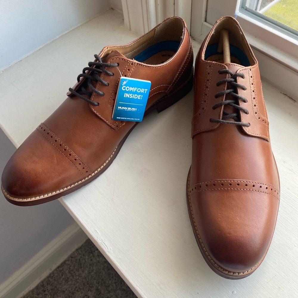 Nunn Bush Brown Leather Derbys